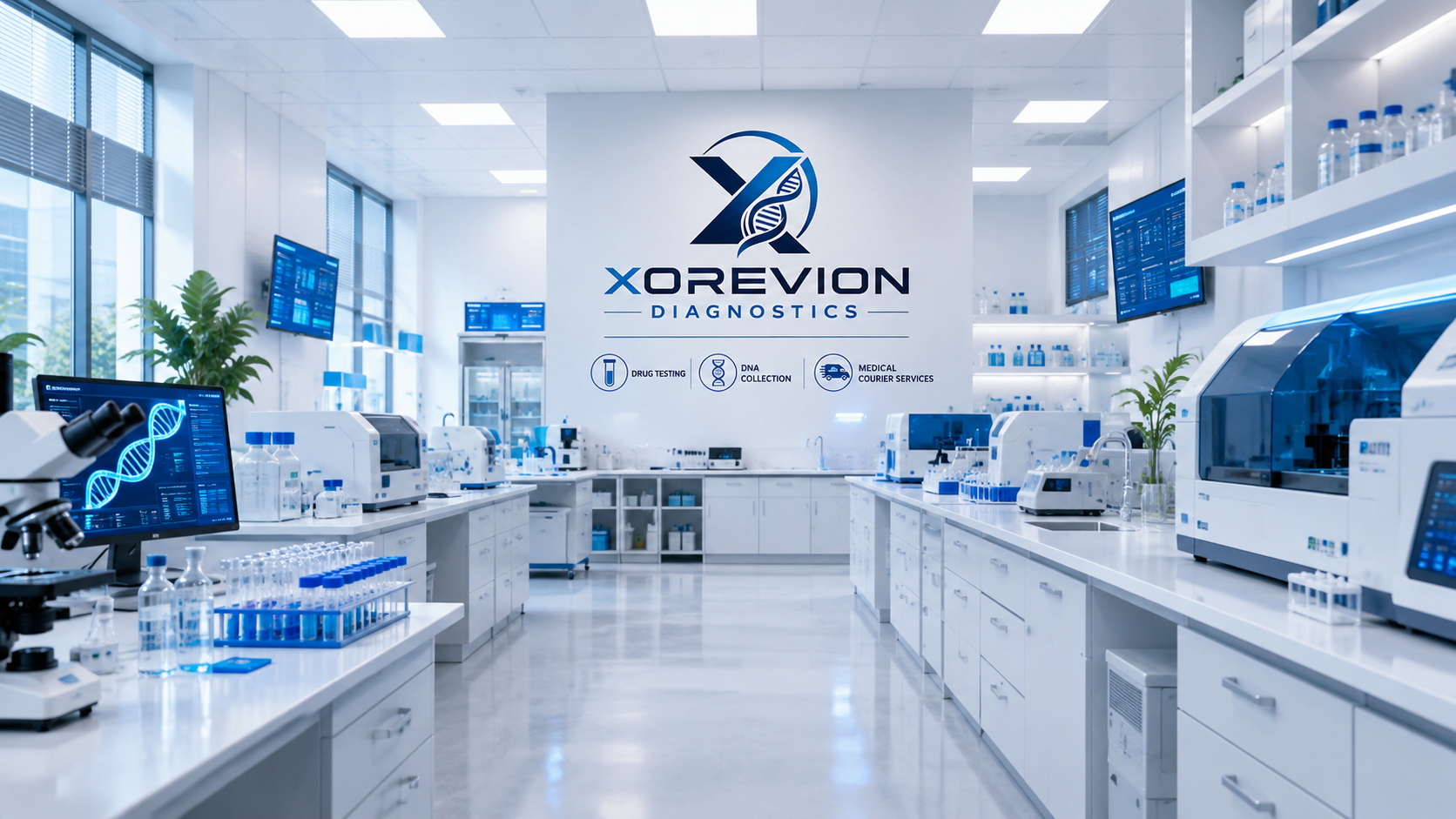 Modern laboratory interior